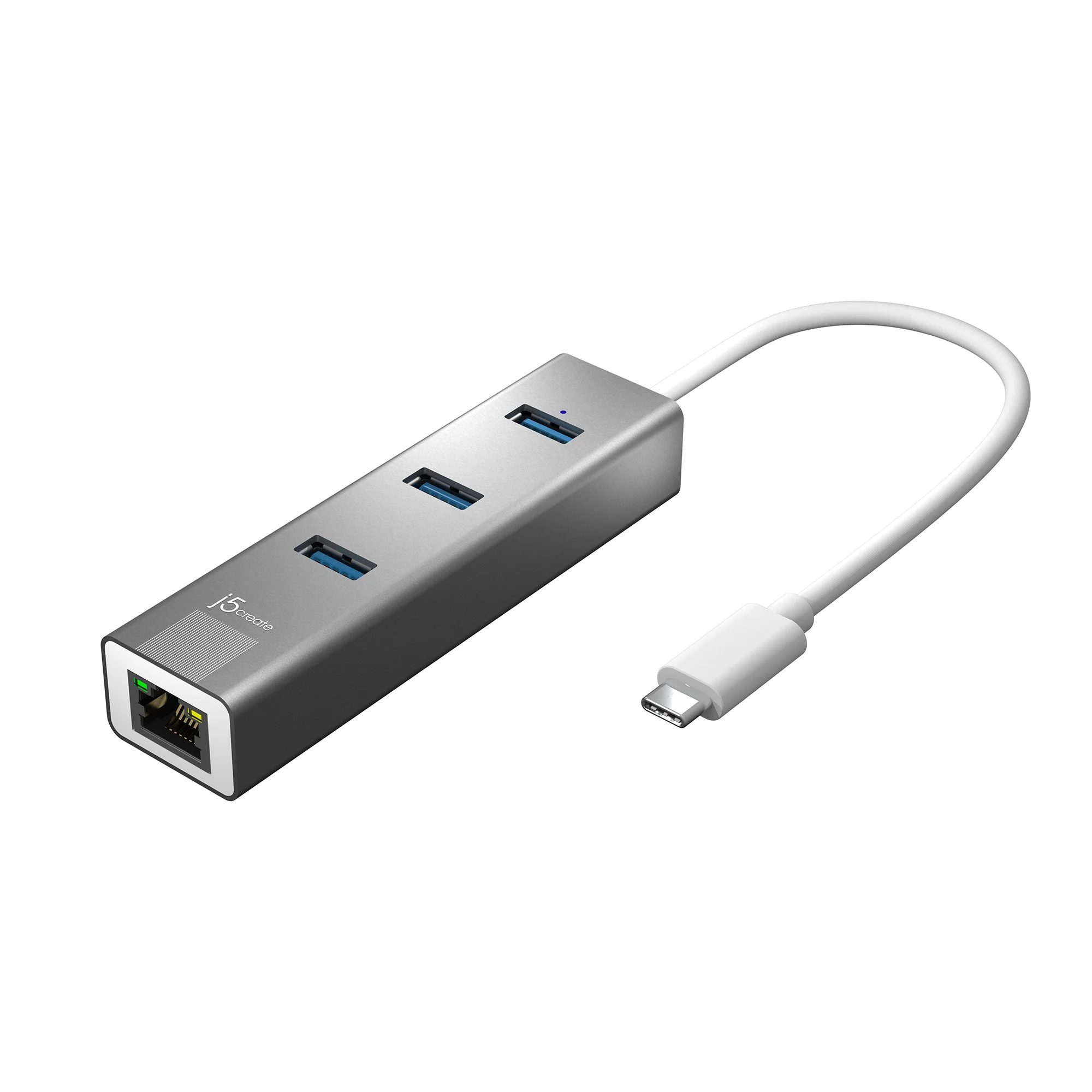 JCH474 USB-C 3-Port Hub with Gigabit Ethernet