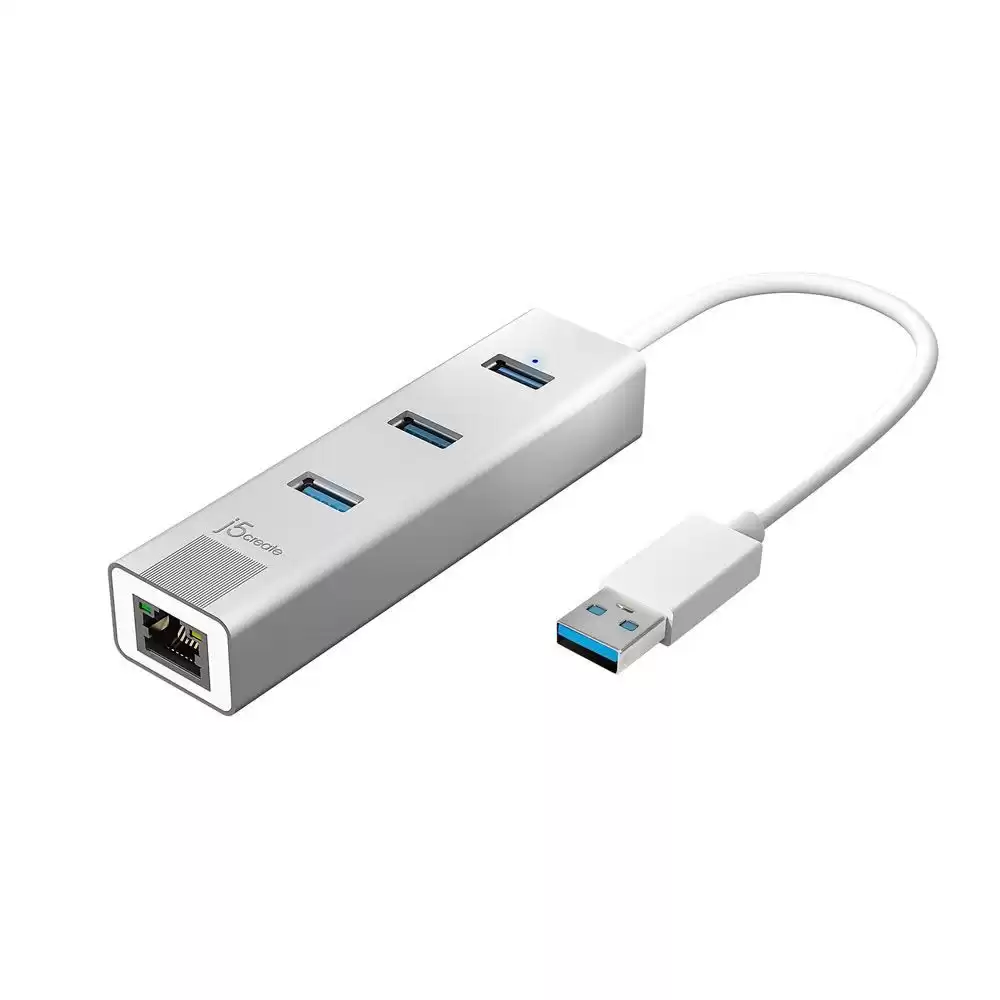 JUH474 3-Port USB-A 3.0 Hub with Gigabit Ethernet