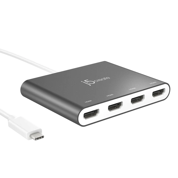 JCA366 USB-C to 4-Port HDMI Multi-Monitor Adapter