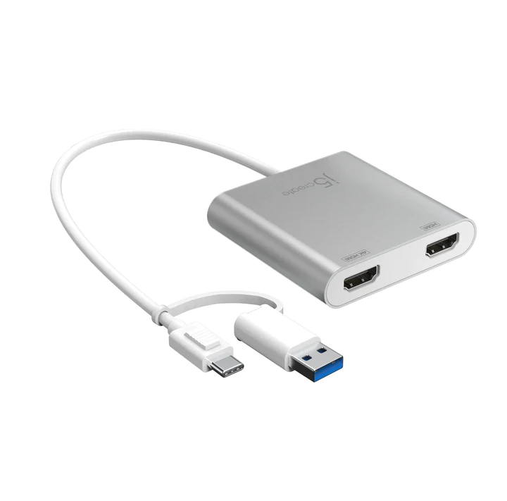 JCA365 USB-C/A to Dual HDMI Multi-Monitor Adapter