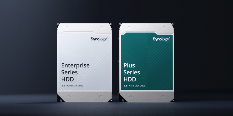 Black NAS with blue accents